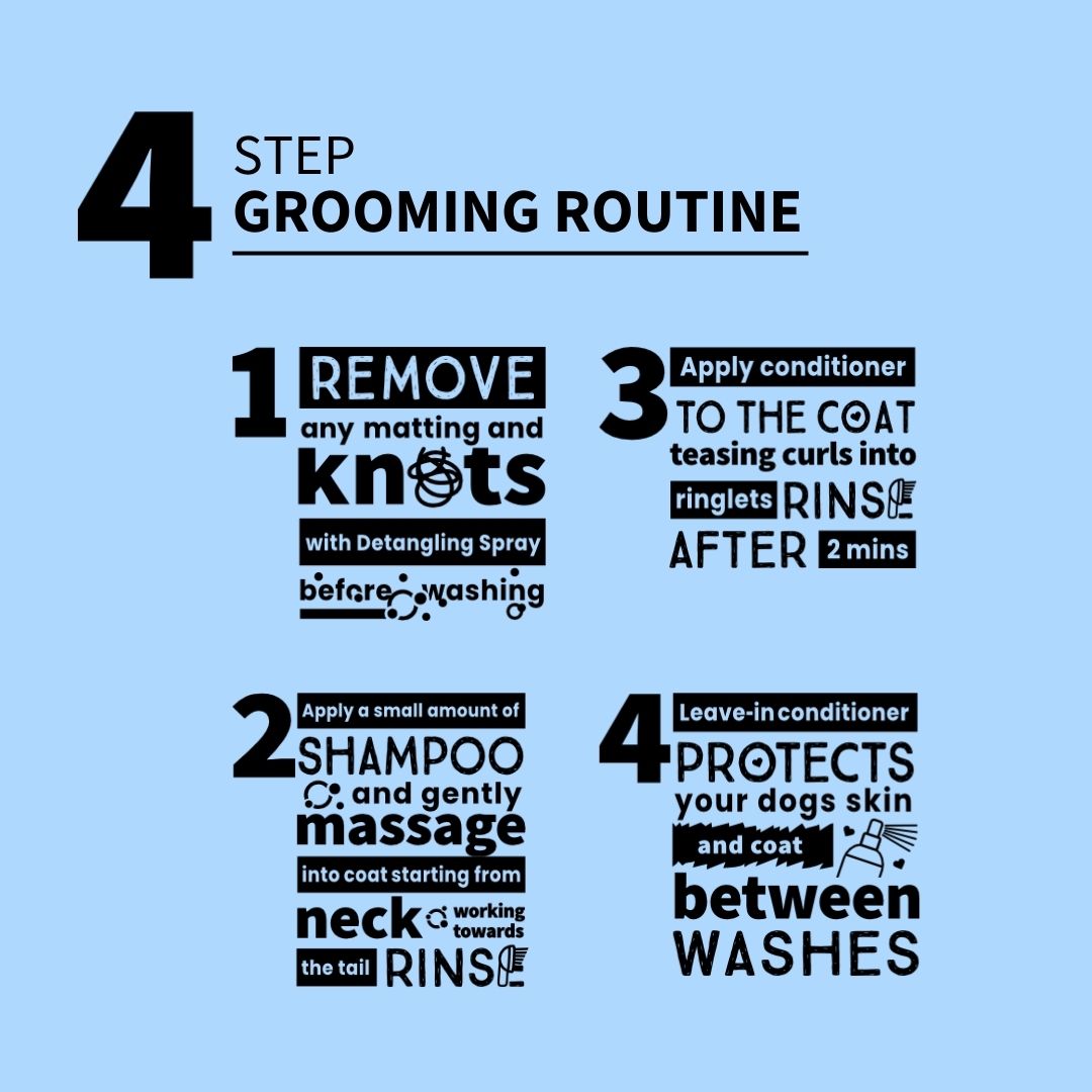 Serotoninkc Poodle Shampoo Conditioner Curly Hair Dog Natural Grooming Routine