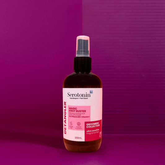 Bottle of SerotoninKC Groomers Collection Magic Knot Buster Fragrance Free Detangling Spray